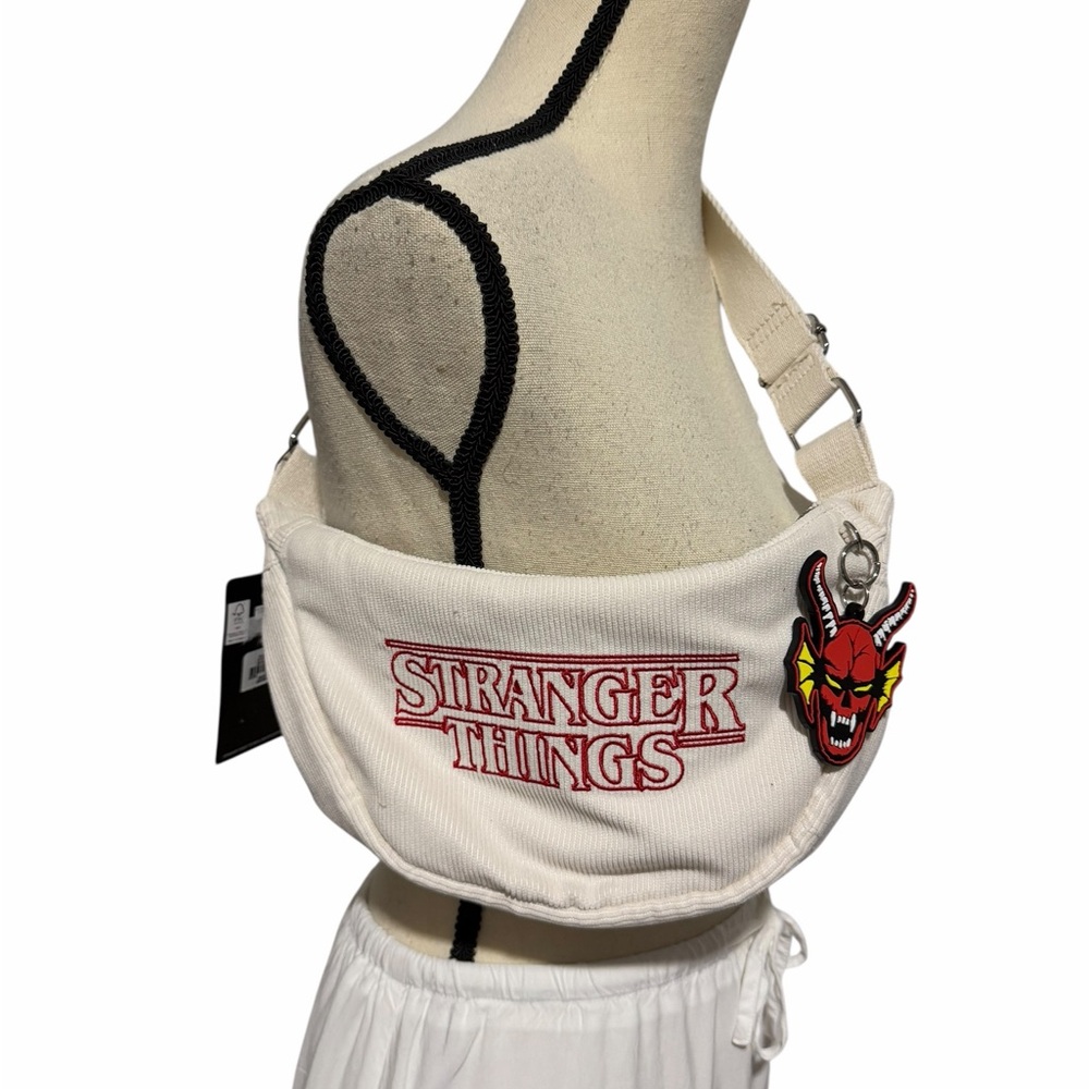 NWT Primark Stranger Things white corduroy crossbody bag!